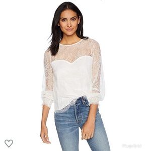 cupcakes and cashmere - White Lace Top - XS